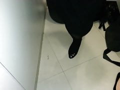 Black Patent Pumps with Pantyhose Teaser 11