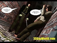 Lord Randolph and Hot Man Meat in an Alley 3D Gay Comics