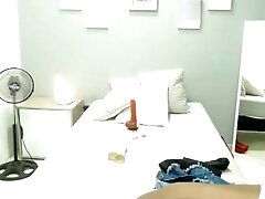 beautiful black girl playing with her toys on camera