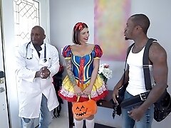 Ivy Lebelle goes trick or treating for double penetration - BangTrickery