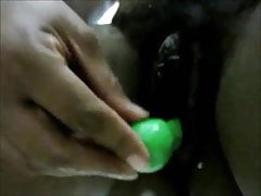 Green Sex Toy and Squirting