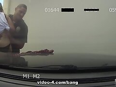 Rose Darling gets double teamed by two cops against their patrol car - ScrewTheCops