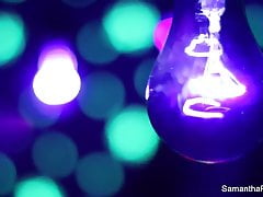 Black light tease with Samantha & Kaylani