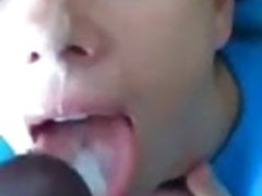 Amateur blowjob and good facial