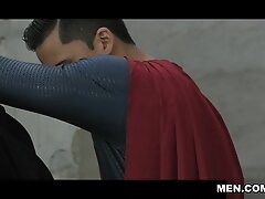 Allen King, Dario Beck, Massimo Piano, Topher Di Maggio, Trenton Ducati in Batman V Superman : A Gay XXX Parody 3 - JizzOrgy