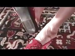 Feet in asian slippers