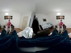 Victoria Daniels: Lady in Red - Beautiful Brunette VR Lapdance Blowjob and Sex