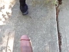 black fuck during a run outside