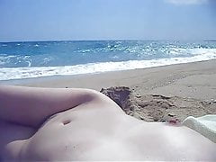 naked girl on beach