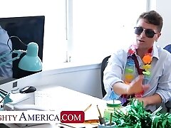 Blonde co-worker Crystal Clark fucks her way to the top