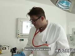 HITZEFREI Busty blonde German MILF fucked by her doctor
