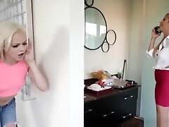 Lesbian teen 18+ domina fucks