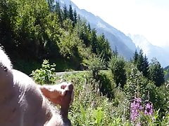 A naked wank in the Alps