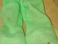 Cum on Socks - Bright Green