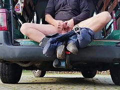 Str8 daddy jerking on the job