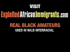 New Hot African Maid Teases Boss Wearing Lingerie To Get Interracial Hard Railing