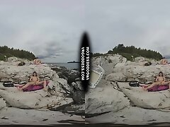 Bombshell Nude Beach Babe Rebeka Ruby Masturbates With Dildo Risky Public Jilling Friends Sunbathing