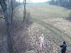 Guy masturbating in public