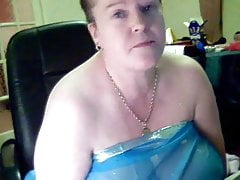 Ugly and obese granny exposes her disgusting fat body
