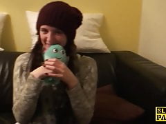 English sub slut footfucked and dominated