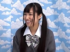 Pigtailed Japanese brunette is fucking an elderly man, because she got some money for that