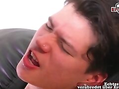 Skinny german twink teens 18yo try first time bareback anal sex
