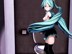 MMD Blue Hair Cutie Sex Toy Anal Gang Bang Creampie GV00184
