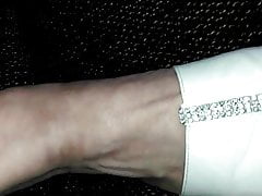 pierced anal toy and feet