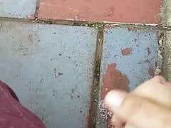 Afternoon wank in the garden