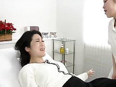 Japanese nurse face licking