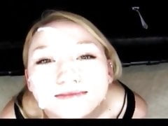 Pervert blonde swallow compilation