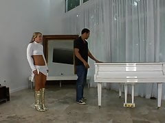 Sexy blonde having some fun