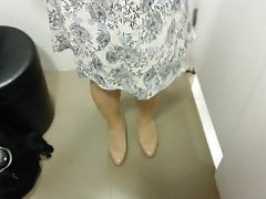 Beige Patent Pumps with Pantyhose Teaser 16