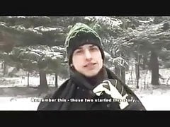 Gay Lovers Alone At A Mountain Lodge