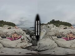 Bombshell Nude Beach Babe Rebeka Ruby Masturbates With Dildo Risky Public Jilling Friends Sunbathing