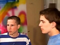 3 Hot Boys Kiss Suck Fuck & Cum In A Room