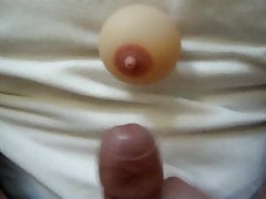Cum on stressball titty
