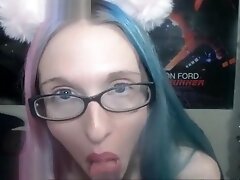 Cute teen 18+ in R2D2 Star Wars Cosplay Dildo Fucks Herself. Eyes Rolling Back