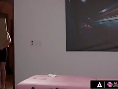 ALL GIRL MASSAGE - Hot Babes Kristen Scott And Skylar Snow Have Fun With A Bolster During Massage