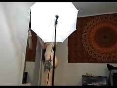 blue haired cam babe facialized