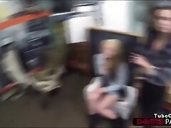 Brunette And Blonde Lesbians Wants To Sell A Moose Head Gets Fucked