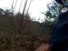 playing in wood opposit houses