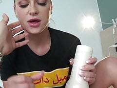 Cheating Wife Make Her Boyfriend Cum With His Favorite Fleshlight Pussy