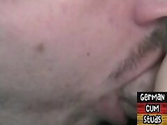 German stud licks and sucks white dick after rimming