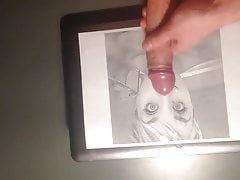 Cum on Kaley sexy face