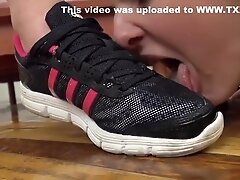 under girls feet - slut licks her mistress's feet