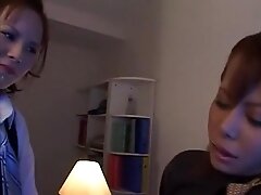 Incredible Japanese chick Moe Aizawa, Risa Arisawa in Fabulous Lesbian JAV scene