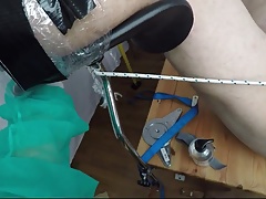 cock and penis bondage, and cucumber insertion