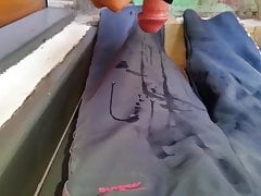 cum on pants spandex.