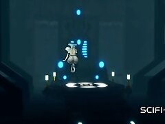 Sci-fi transerotica Hot futa shemale with huge dick fucks a sexy blonde